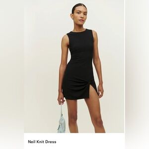 Reformation Neil Knit Dress Black - Size S